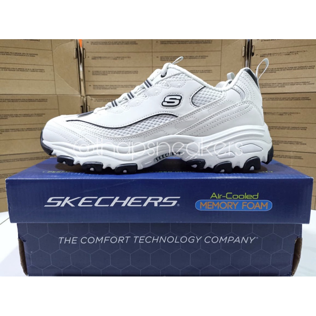 Sepatu Pria Skechers D’Lites Light Gray Original PT MAP Resmi