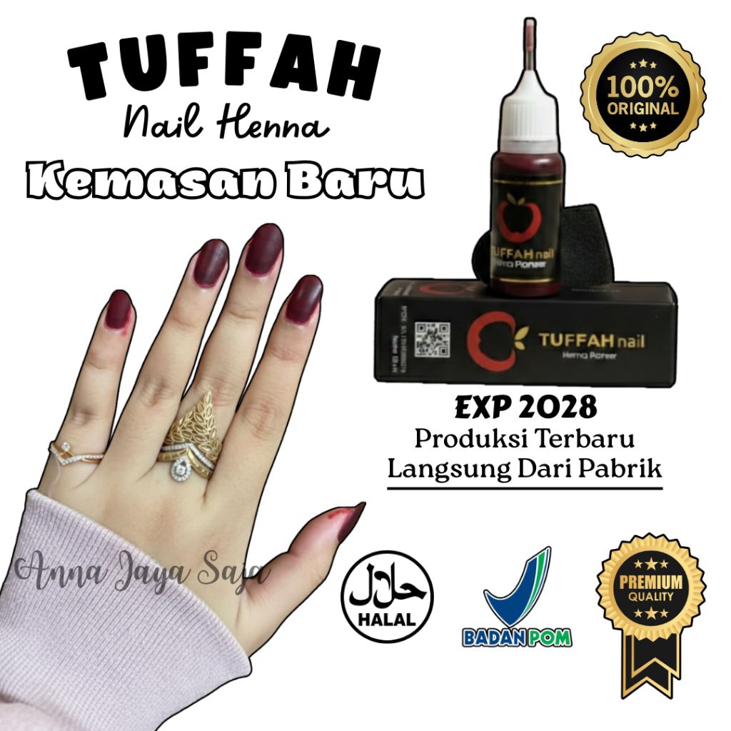 (ORIGINAL - New Packaging) TUFFAH NAIL HENNA ORIGINAL BPOM KEMASAN BARU - HENNA TUFFAH - TUFFAH HENN