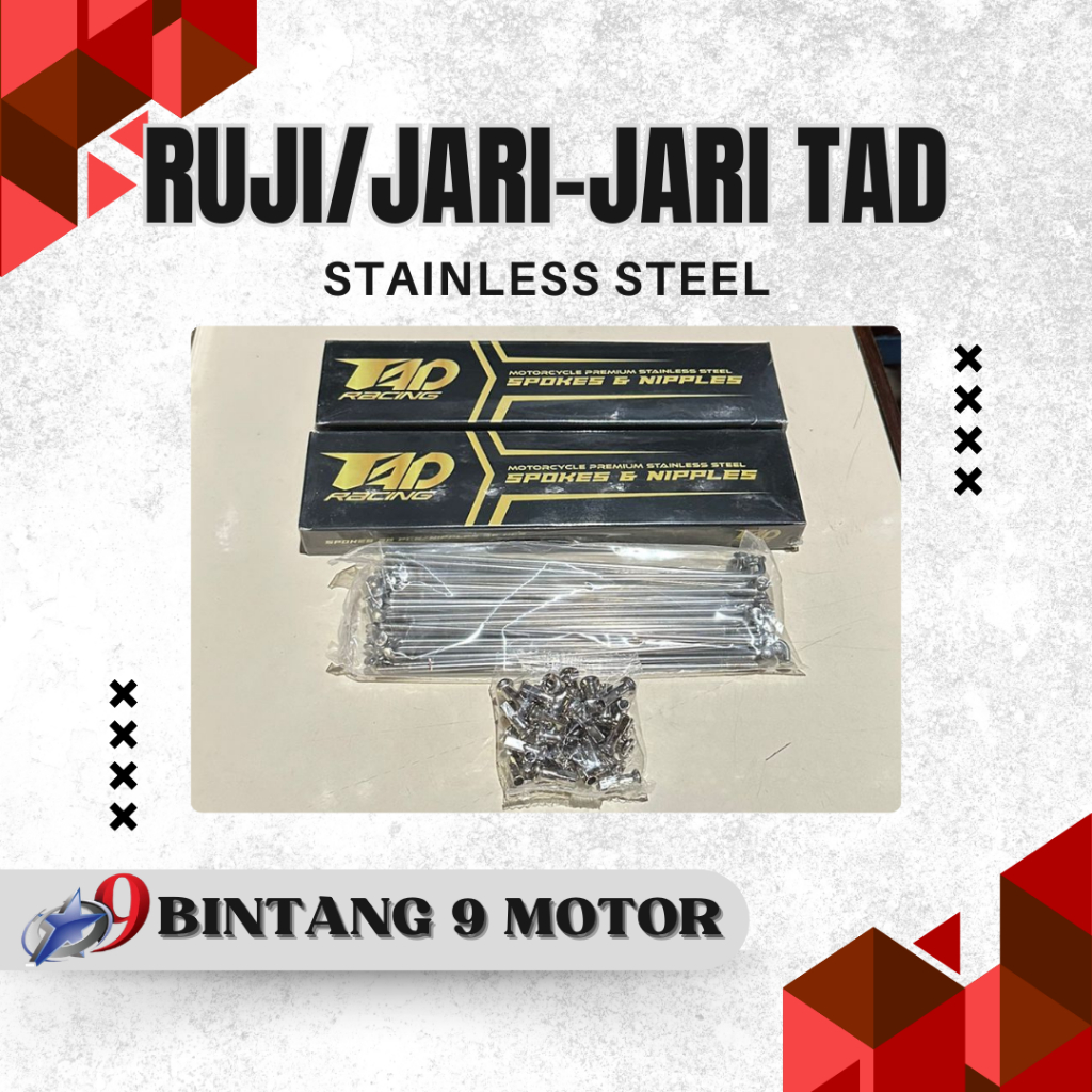 RUJI/JARI-JARI STAINLESS TAD-BINTANG SEMBILAN MOTOR