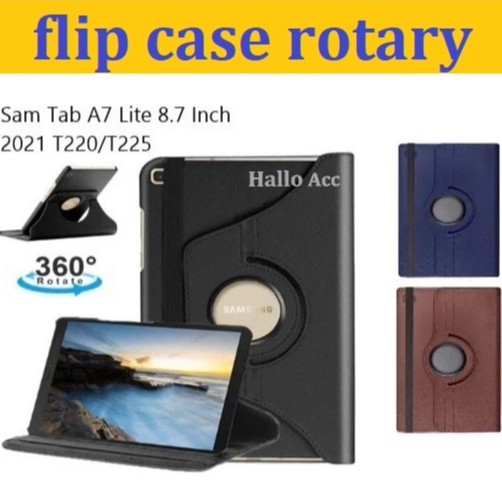 Casing Tab A 7 Lite / Case Samsung Tab A 7 Lite / 8.7 Inch 2021 T220/T225 Rotary Flip Cover