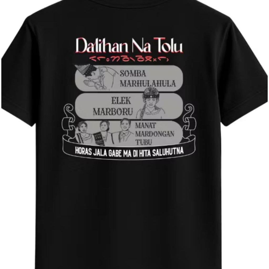 Kaos Batak Dalihan Na Tolu Kaos Distro Unisex