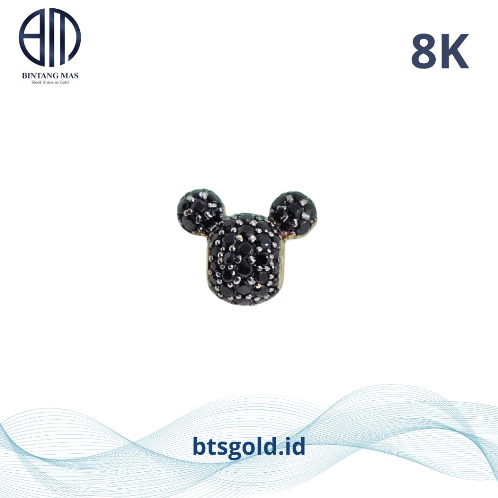 Liontin Emas Charm Mickey Mouse | 8K