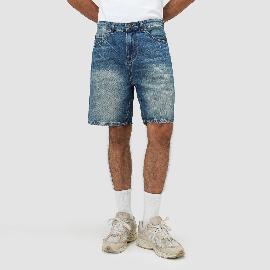 CELCIUS Washed Celana Denim Pendek I31000405C Navy