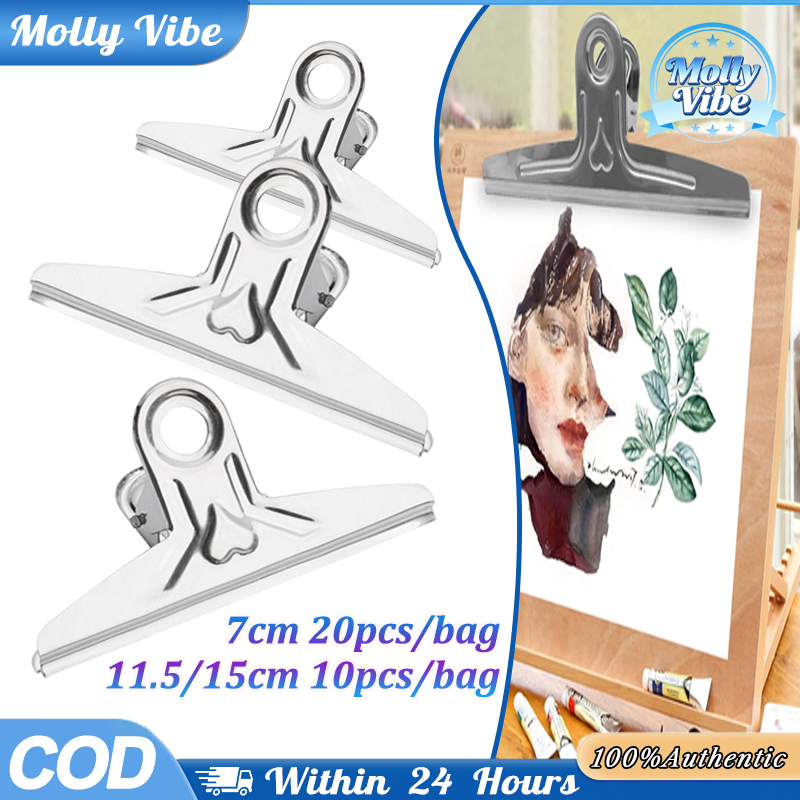 Bulldog Clip Metal Binder Clip Jepitan Kertas Dokumen Kantor Sekolah Besar Sedang Kecil Alat Kantor