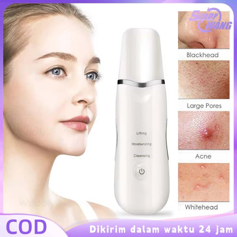 1set Alat Pembersih Komedo Dan Pori Pori Pembersih Komedo Elektrik Ultrasonic Peeling Ultrasonic Ski