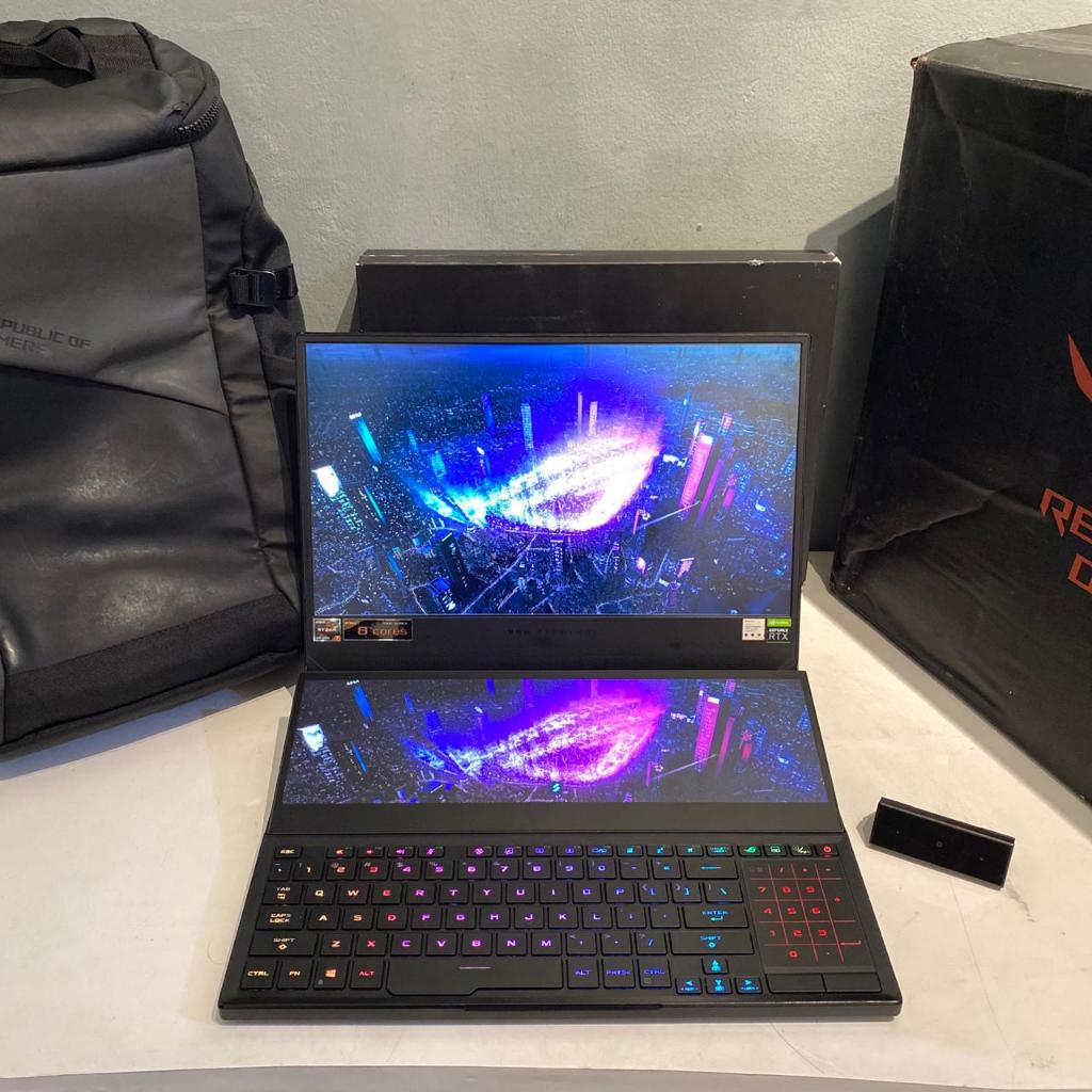 Laptop Gaming Premium Asus ROG Zephyrus Duo 15 SE Ryzen 7 5800H RTX 3060 16GB/1TB SSD Fullset