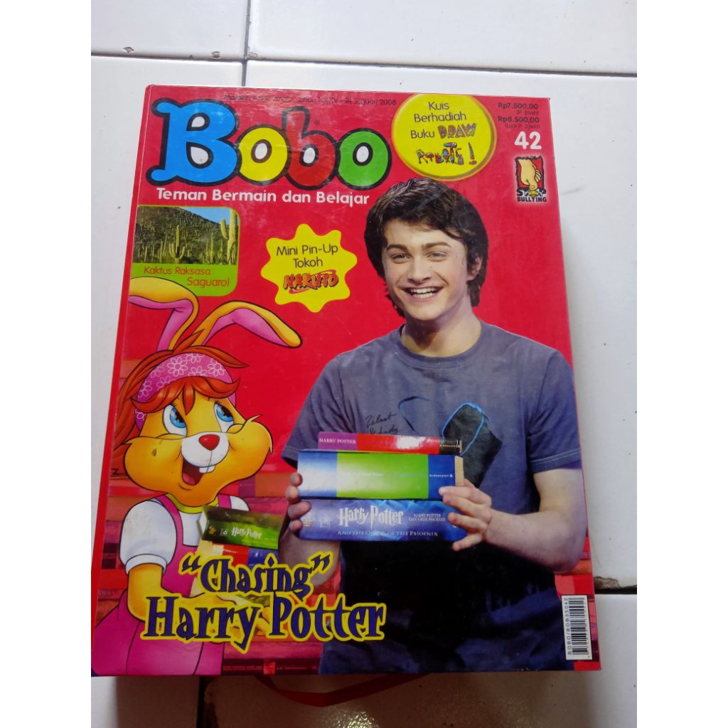 Majalah Bobo Bendela April tahun 2008 nomer 42.43.44.45.46.47.48.49.50.51.52.01.02 original hard cov