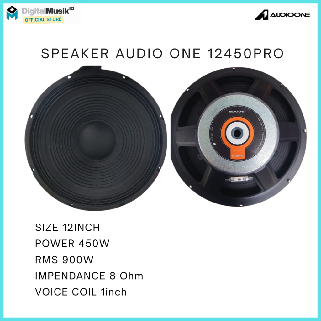 AUDIO ONE SPEAKER COMPONENT 12450PRO SPEAKER 12 INCH