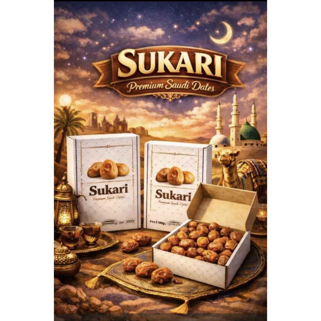 Kurma Sukari 3Kg | Kurma Sukari Premium | Kurma Best Seller Sukari Grade A 3kg | Kurma Best Seller S