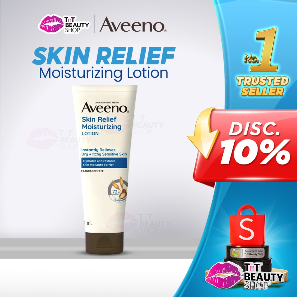 Aveeno Skin Relief Moisturizing Lotion Pelembap untuk Kulit Ekstra Kering & Sensitif 71ml TnT Beauty