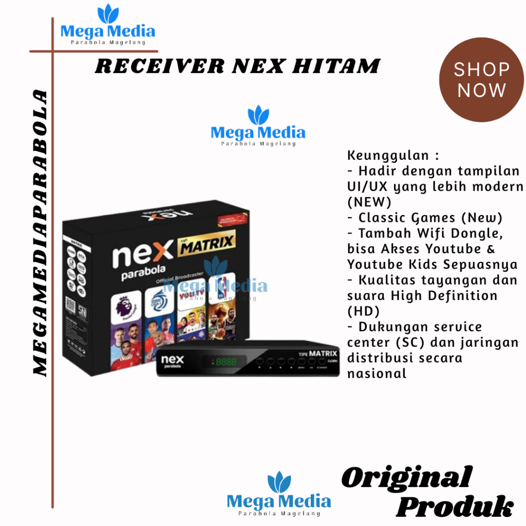 RECEIVER NEX PARABOLA HITAM BISA UNTUK PARABOLA JARING DAN MINI