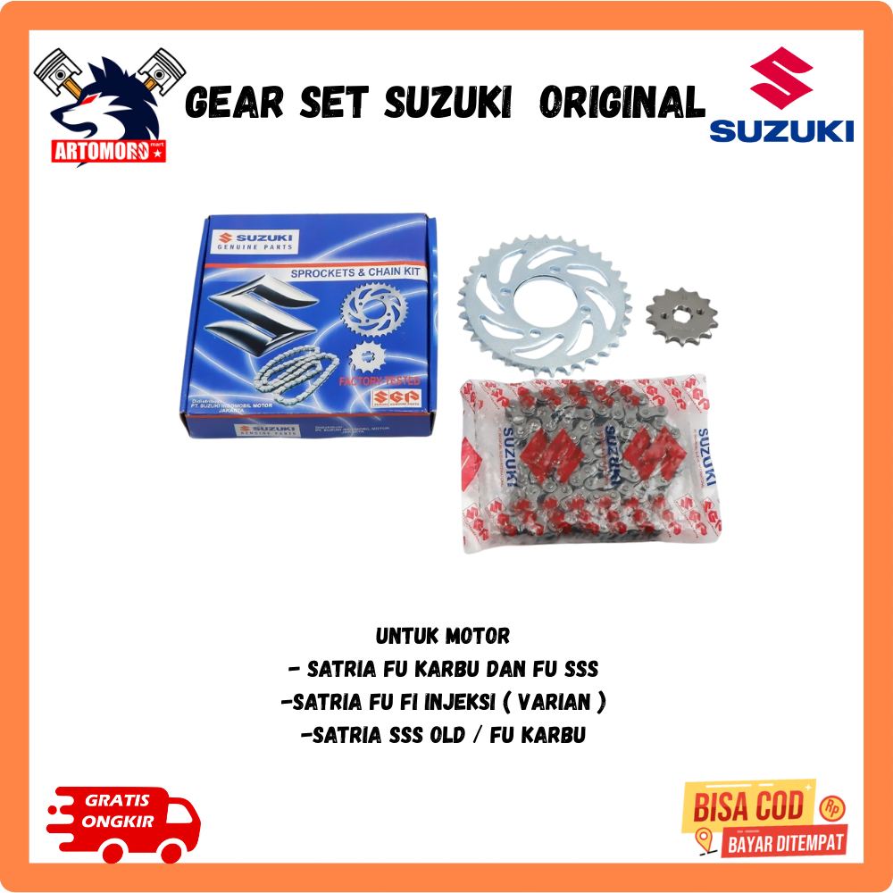 Gear Set Murah Satria Fu - Gear Ori Satria Fu Old - Satria Fu Injeksi New Original