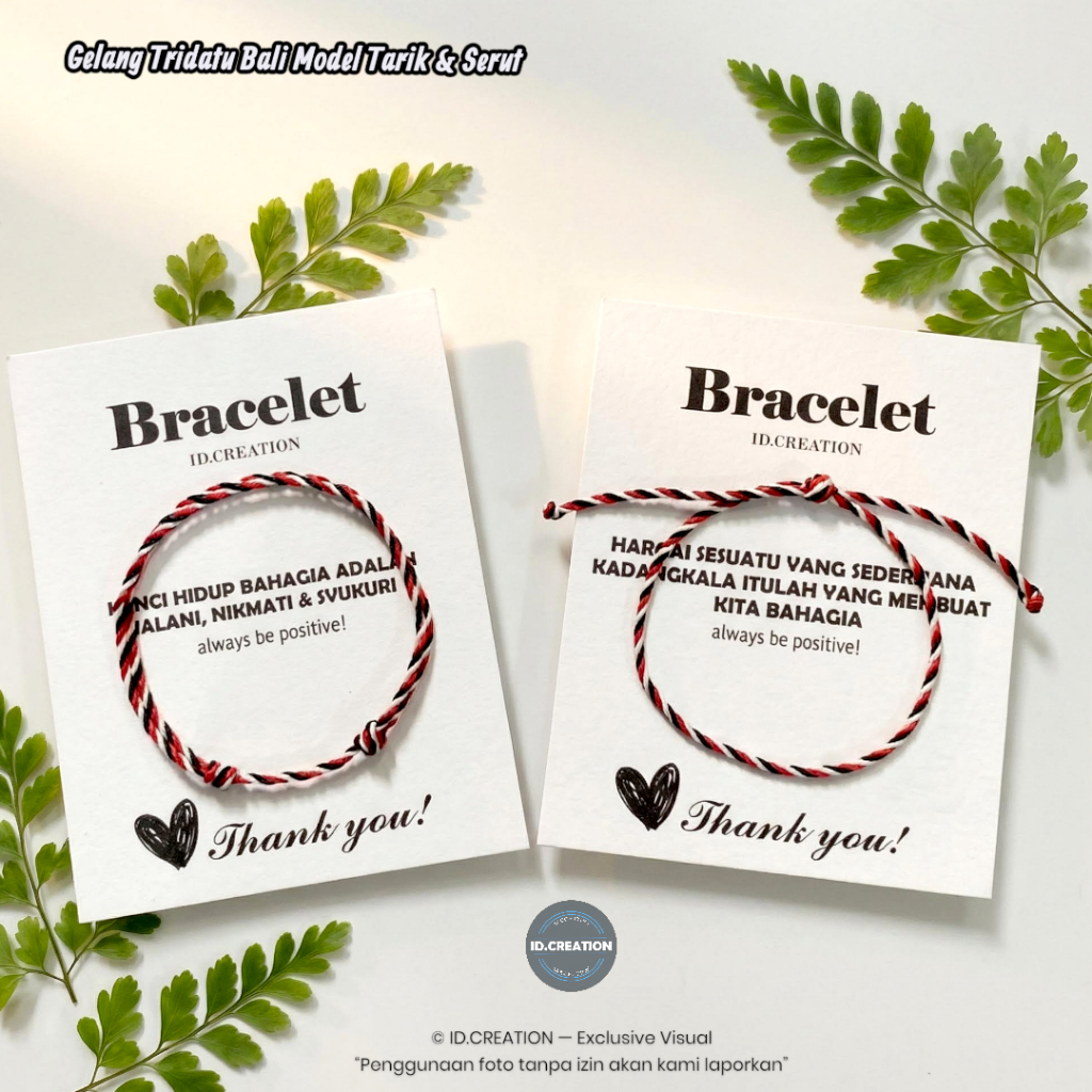 Gelang Tridatu Bali - Tali Polos Khas Bali Untuk Pria Dan Wanita (1 Pcs)
