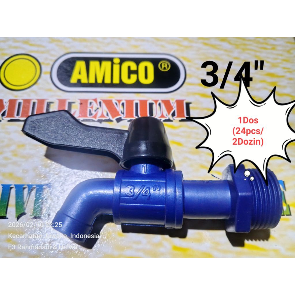 KRAN AIR 1/2" AMICO PVC , KRAN AIR 3/4" AMICO PVC