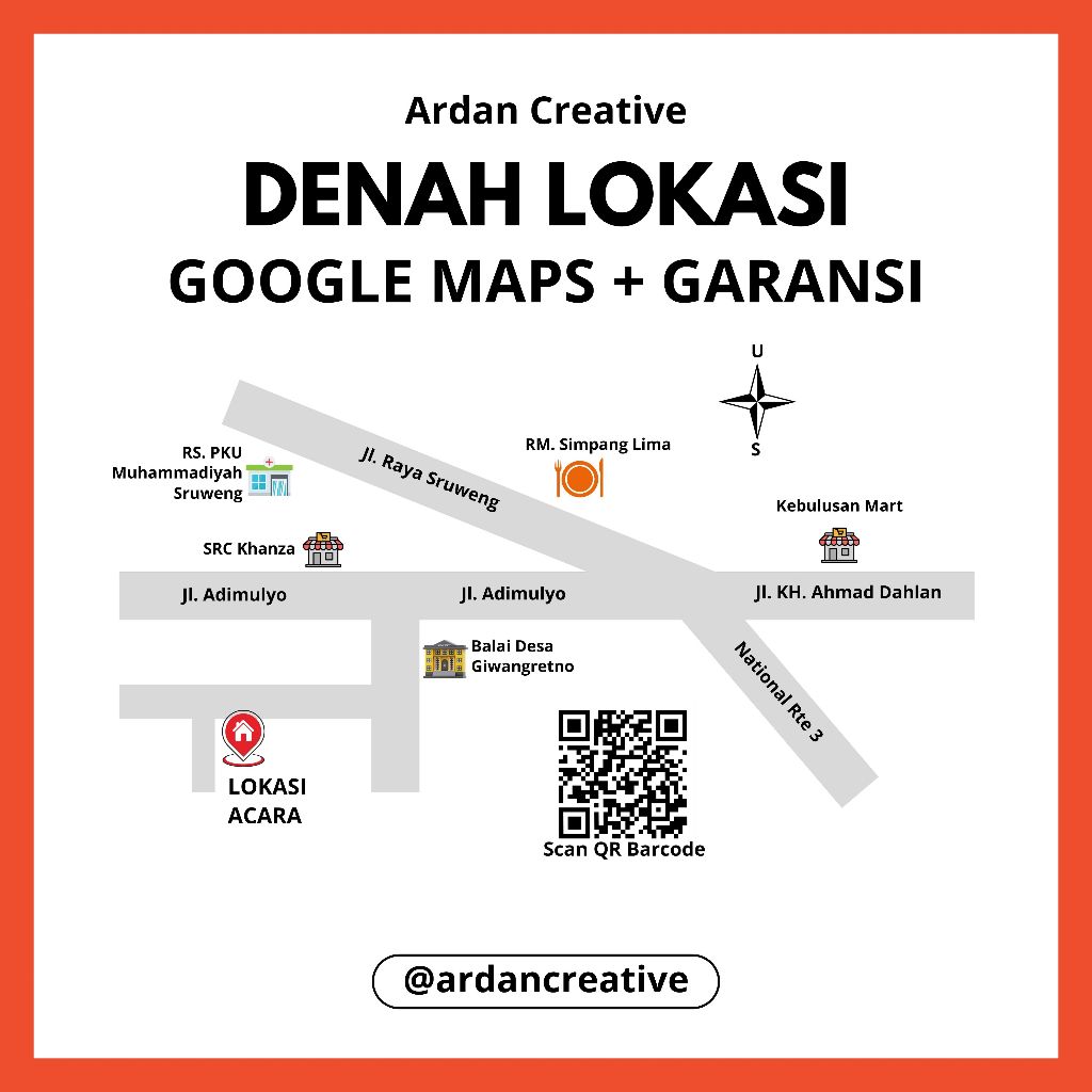 Bikin Denah Digital Lokasi dari Google Maps