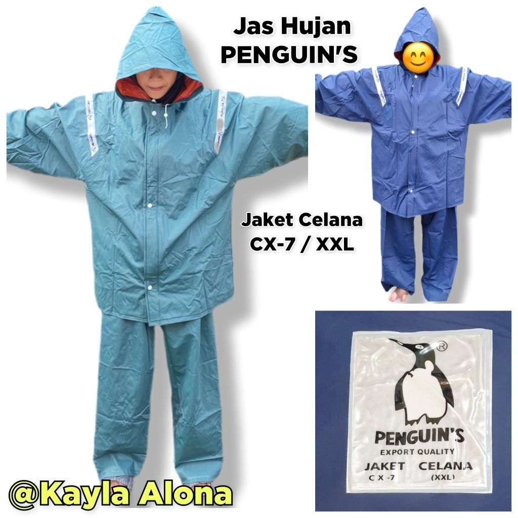 ( CX - 7 / XXL Penguin's ) Jas Hujan Jaket Celana CX-7 / XXL Penguin's | Jas Hujan Jaket Celana CX-7