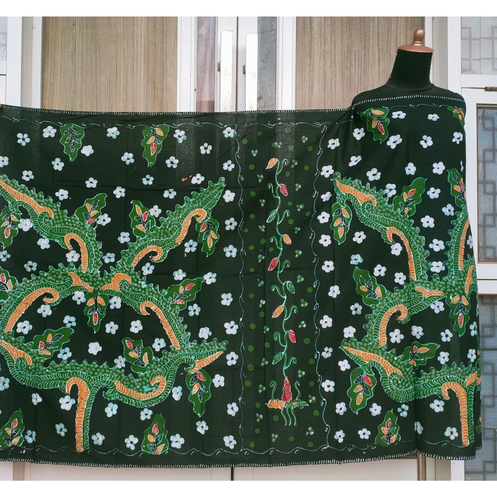 bisa COD Batik umiromlah 0910419 Bahan Batik Full Tulis Asli Pengrajin Madura Pamekasan Hitam Putih