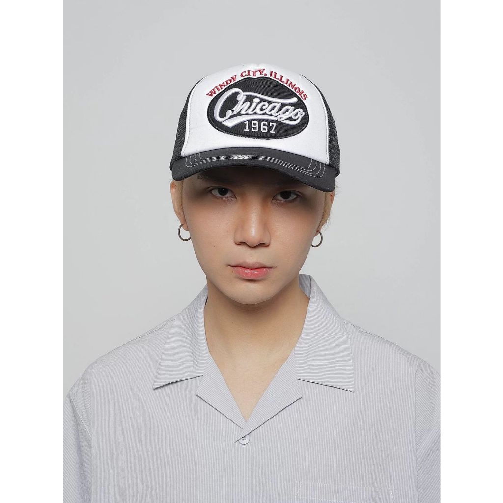 Topi trucker jaring Chicago /topi keren original import
