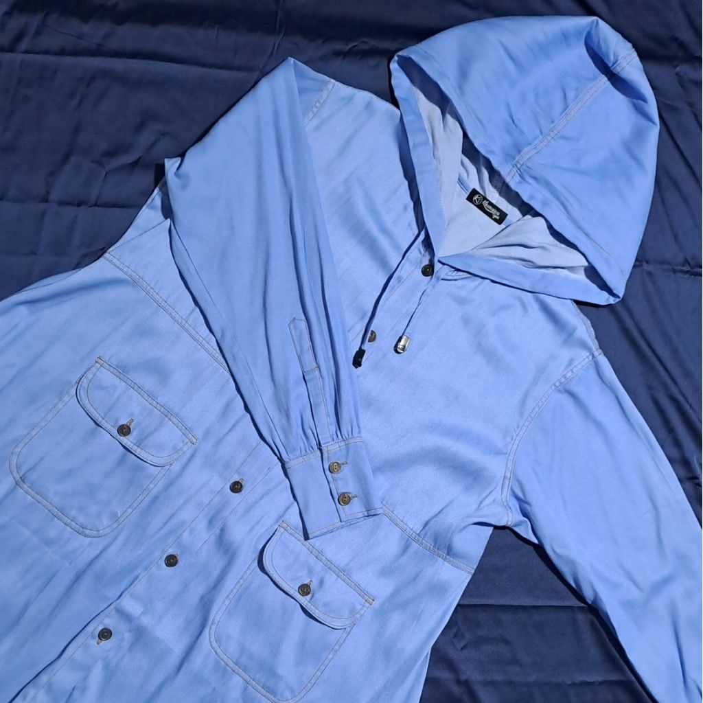 PRELOVED Jaket Syari Denim merk khumaira