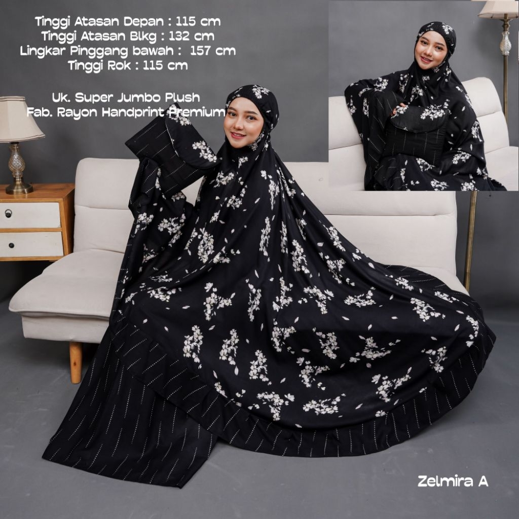 Zelmira Mukena // Mukena Wanita Dewasa // Mukena Cantik // Mukena Jumbo