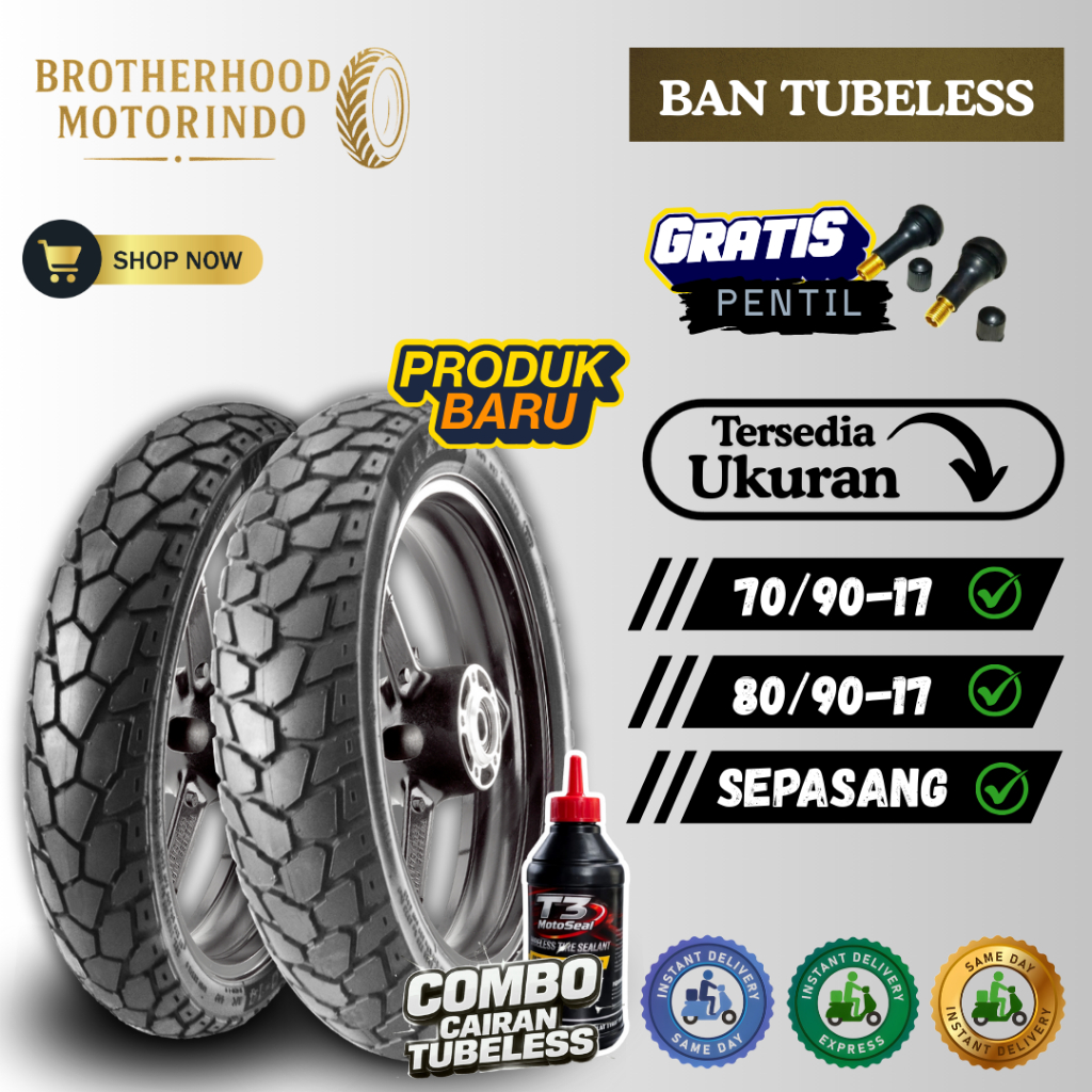 (PAKET SEPASANG) BAN MAXXIS M6239  (70/90-17 / 80/90-17) BAN TUBLES OF ROAD / ON ROAD / BAN RING 17 