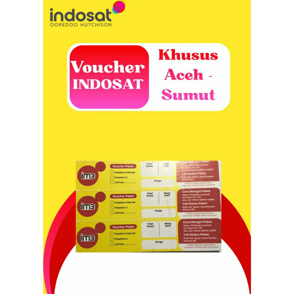 Voucher Indosat Kuota Harian - Khusus Sumbagut