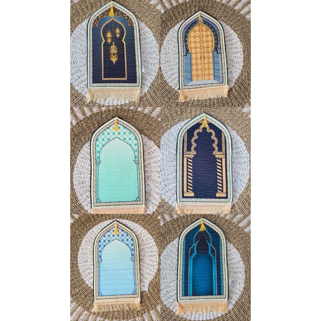 SAJADAH MINI/ SAJADAH TRAVEL / SAJADAH ANTI SLIP / SAJADAH MOTIF RUMBAI/ SAJADAH HALUS