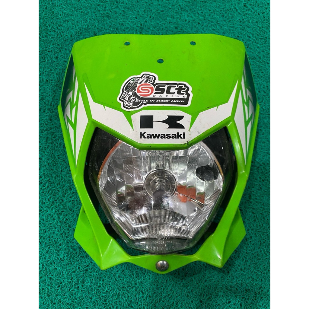 Headlamp klx150 Bf original copotan motor -Lampu depan klx bf original copotan motor