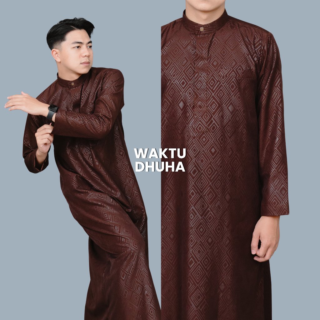 WAKTU DHUHA - Gamis Slimfit Remaja dan Dewasa Cowok Lengan Panjang Jubah Hussain
