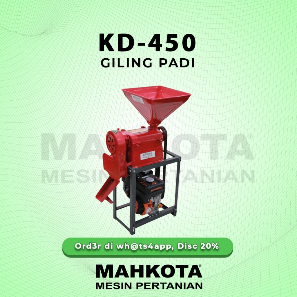 MAHKOTA RICE MILL GILING PADI MINI PORTABLE KD-450
