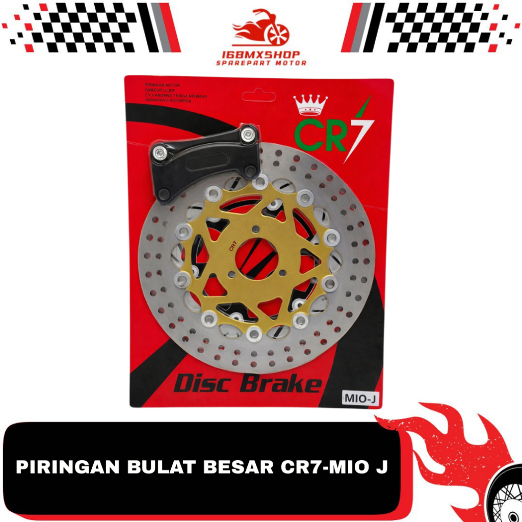 PIRINGAN BULAT BESAR { MIO J } " CR7 " Piringan Disc Brake Depan Cakram Bulat