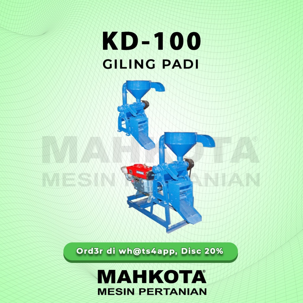 MAHKOTA MESIN GILING PADI DAN GILING JAGUNG KD-100