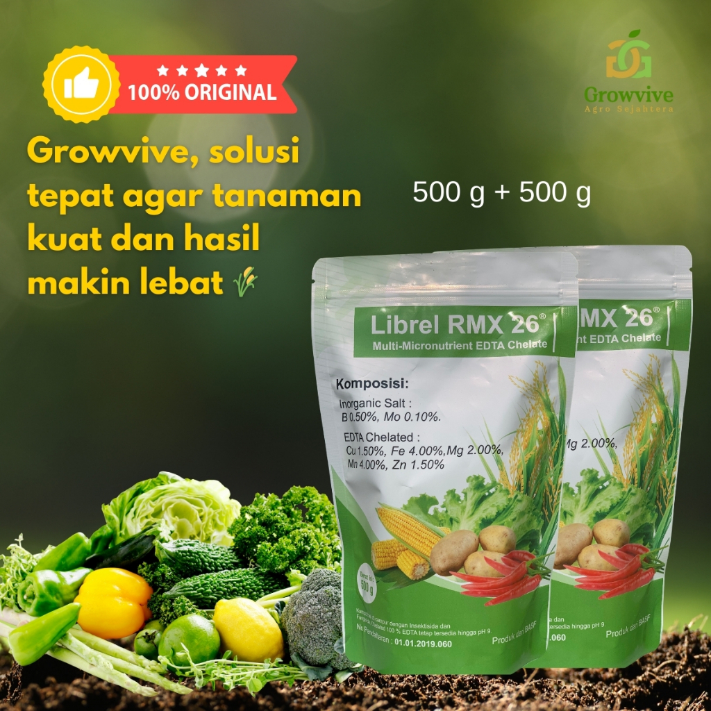 Pupuk Mikro Librel RMX 1 Kg Mendukung Pertumbuhan Tanaman Unsur Mikro Kompleks