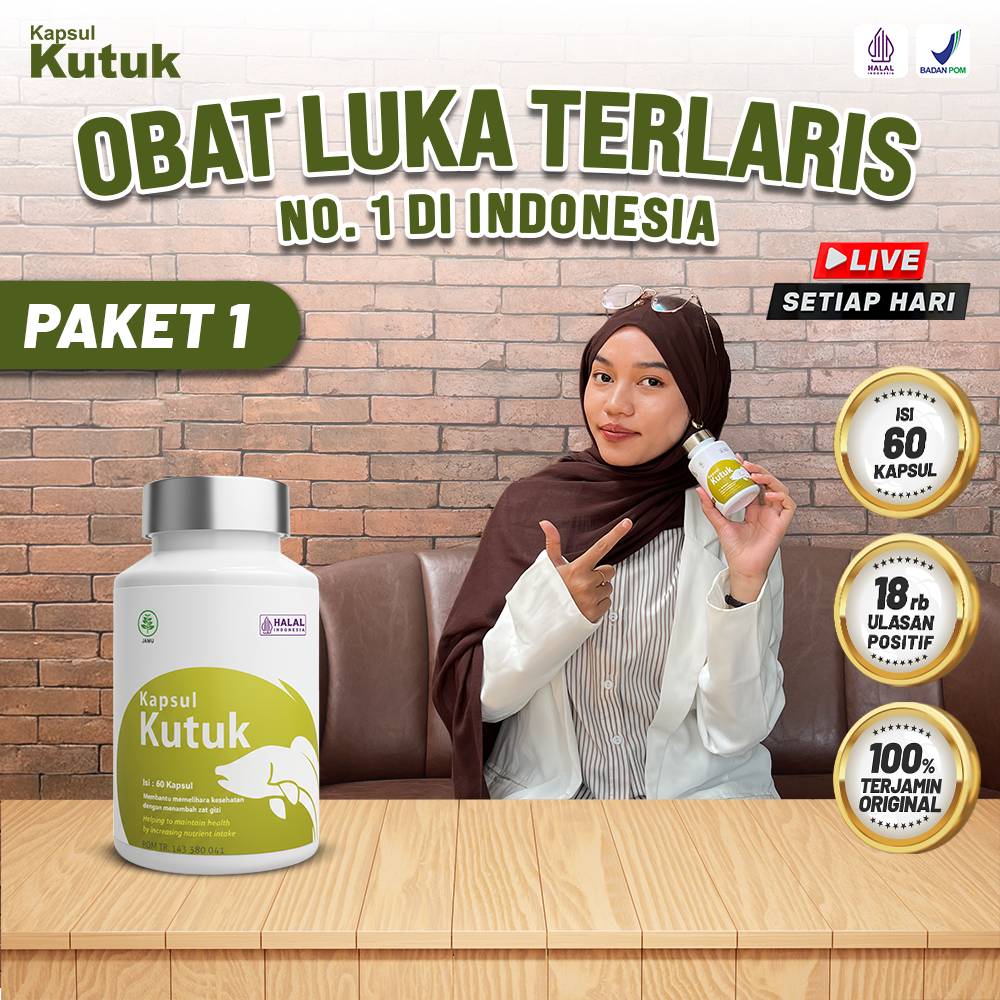 Kapsul Kutuk Premium Albumin Terlaris - Pengering Penyembuhan Luka Diabetes / Pasca Operasi / Melahi