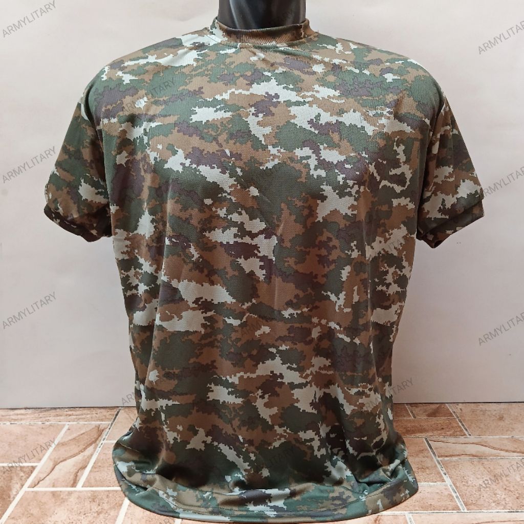 kaos loreng hijau sage