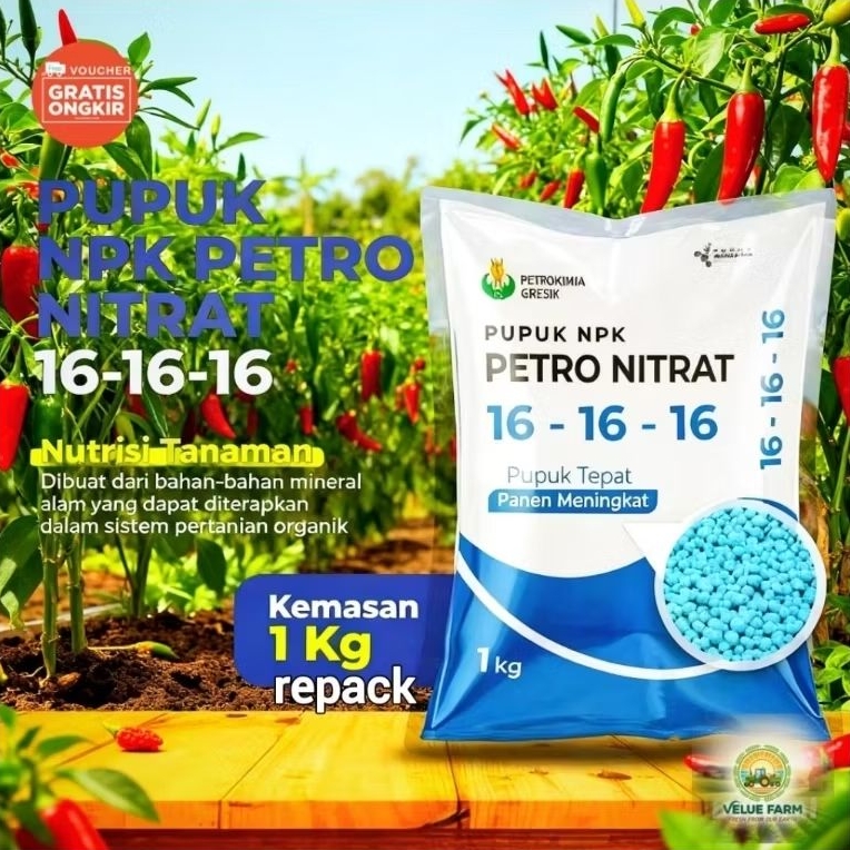[ PROMO ] Pupuk NPK Petro Nitrat 16-16-16 - Maksimalkan Pertumbuhan dan Kualitas Tanaman