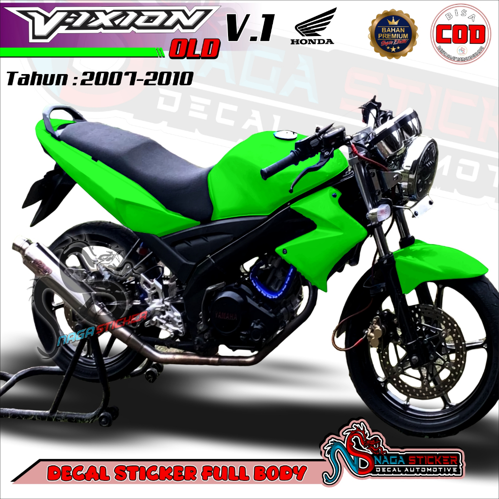Bisa COD Decal Sticker Full Body YAMAHA VIXION OLD Motif POLOS NS9800 STICKER Custom Dekal