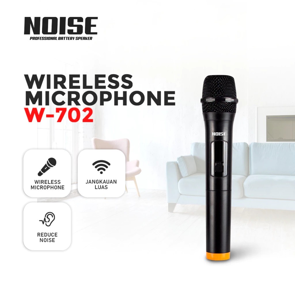 Noise W-702 Universal Microphone Wireless / Mic Isi 2 / Mic Noise