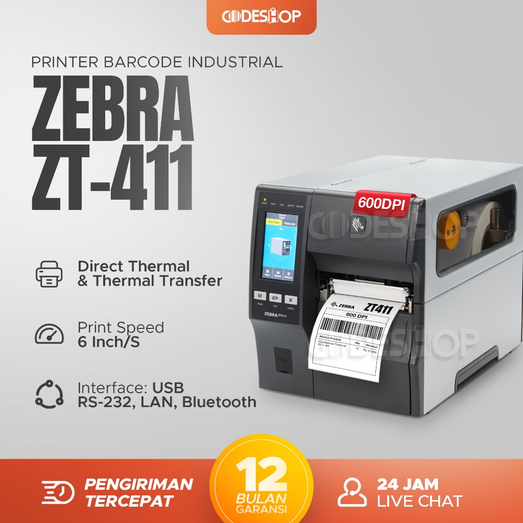 Zebra ZT411 Printer Barcode