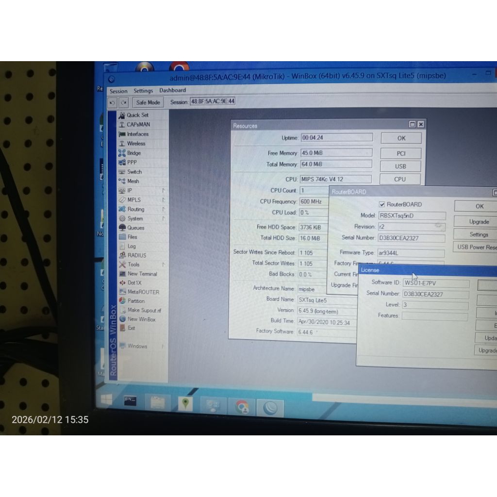 mikrotik sxt lite (bekas)