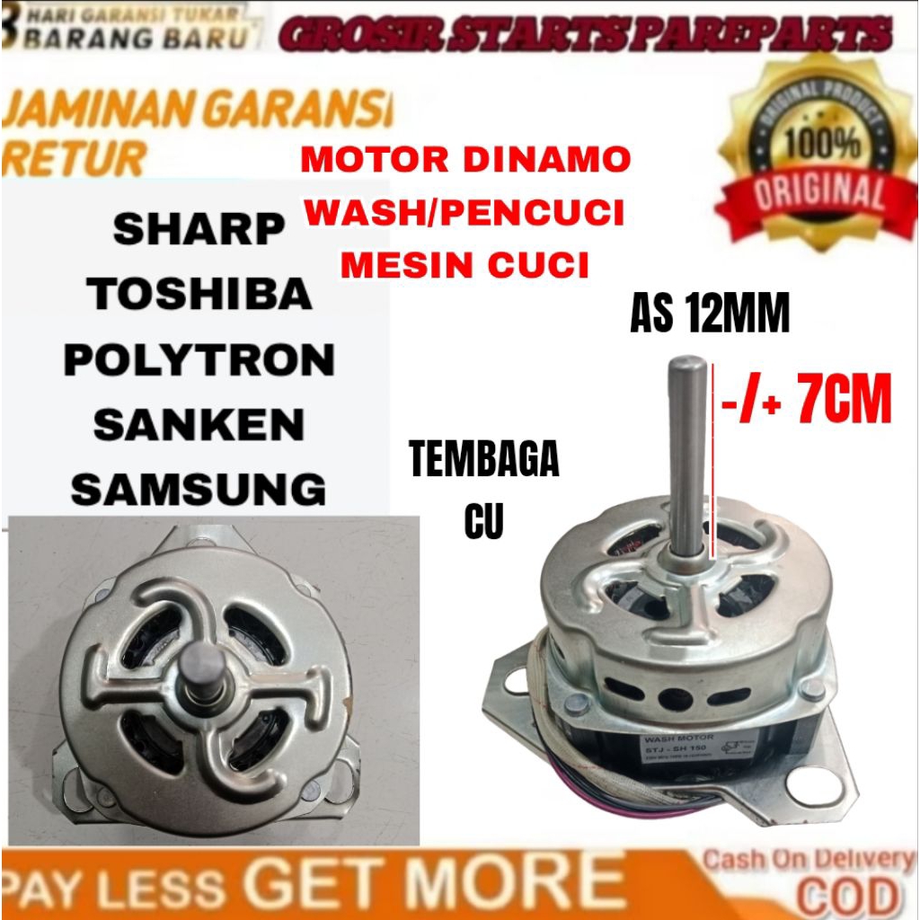 Dinamo wash/pencuci mesin cuci sharp 14-16kg as 12mm