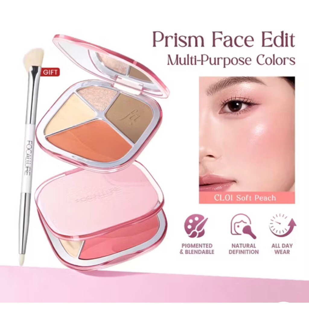 FOCALLURE Face Palette Multi-Use Blush Contour Highlighter