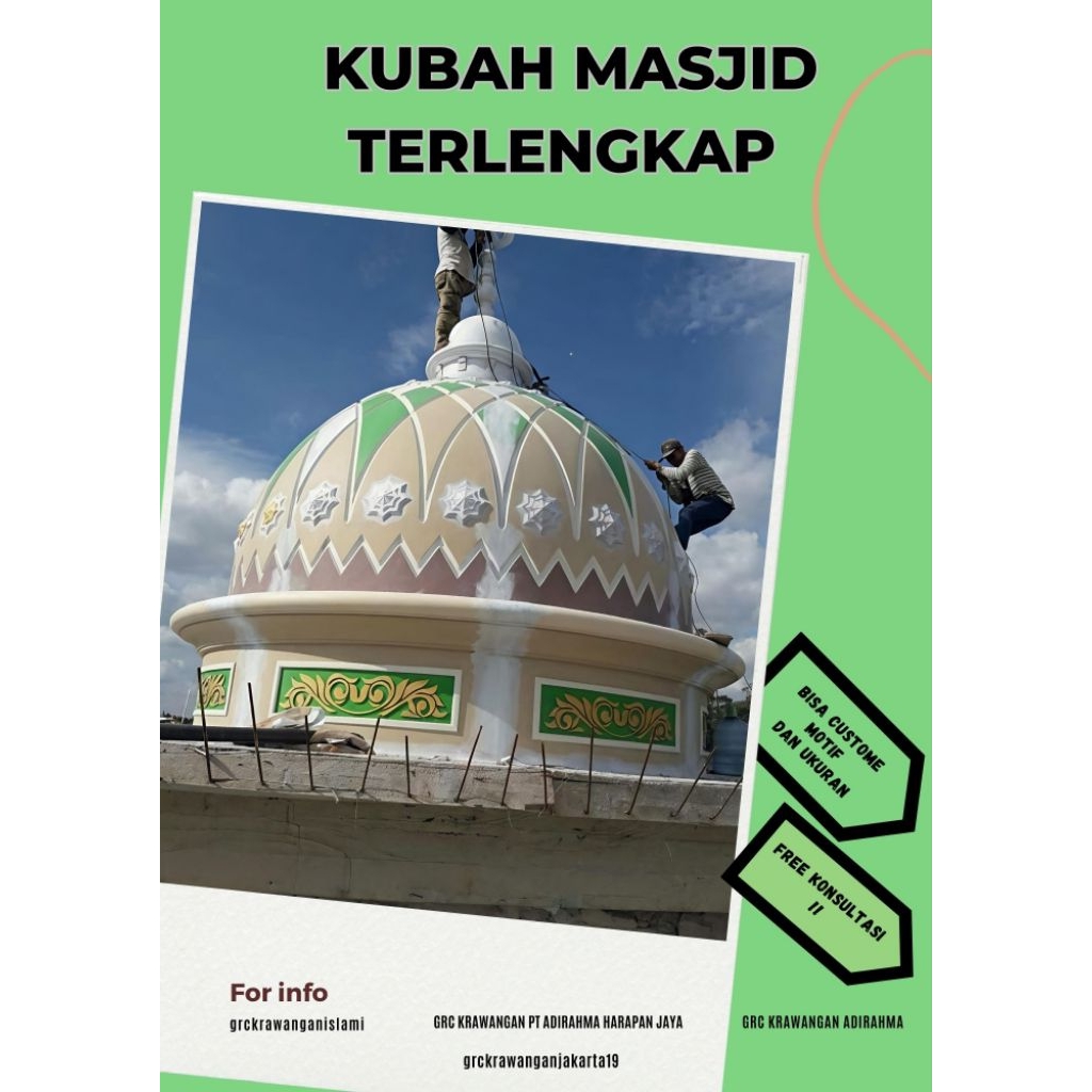 Kubah GRC Masjid Desain Terbaru – Mustika Jaya