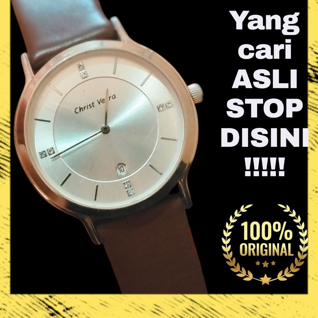 CV CHRIST VERRA VERA ORIGINALJAM TANGAN PRIA COWOK BEKAS SECOND SEKEN QUARTZ MULUS KEREN ANTI AIR 10