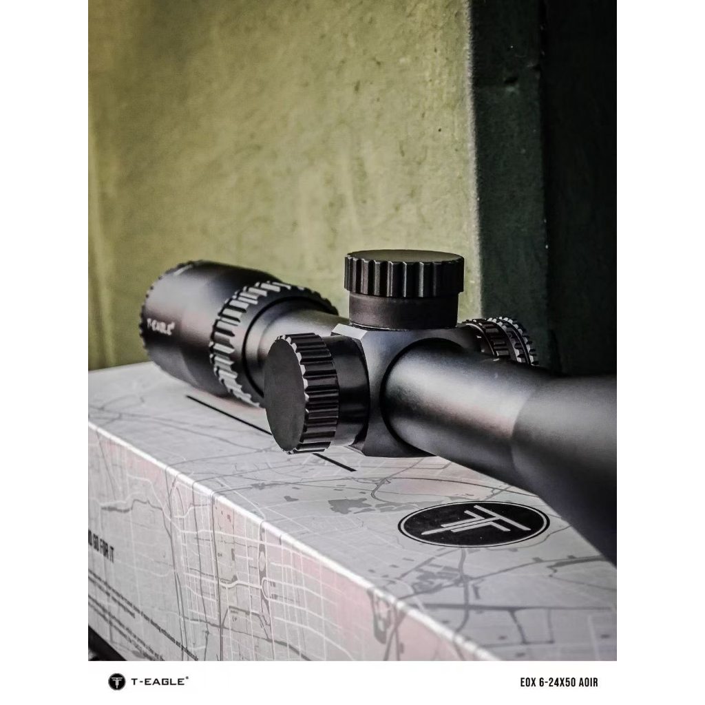 TELESKOP T-EAGLE EOX 6-24x50 AOIR BARU RETICLE NYALA MERAH HIJAU
