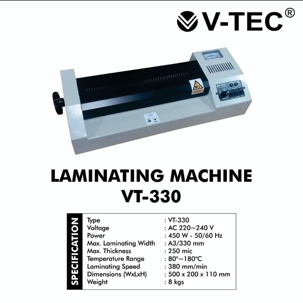 mesin laminating/ / alat laminating ukuran A3 type VT-330