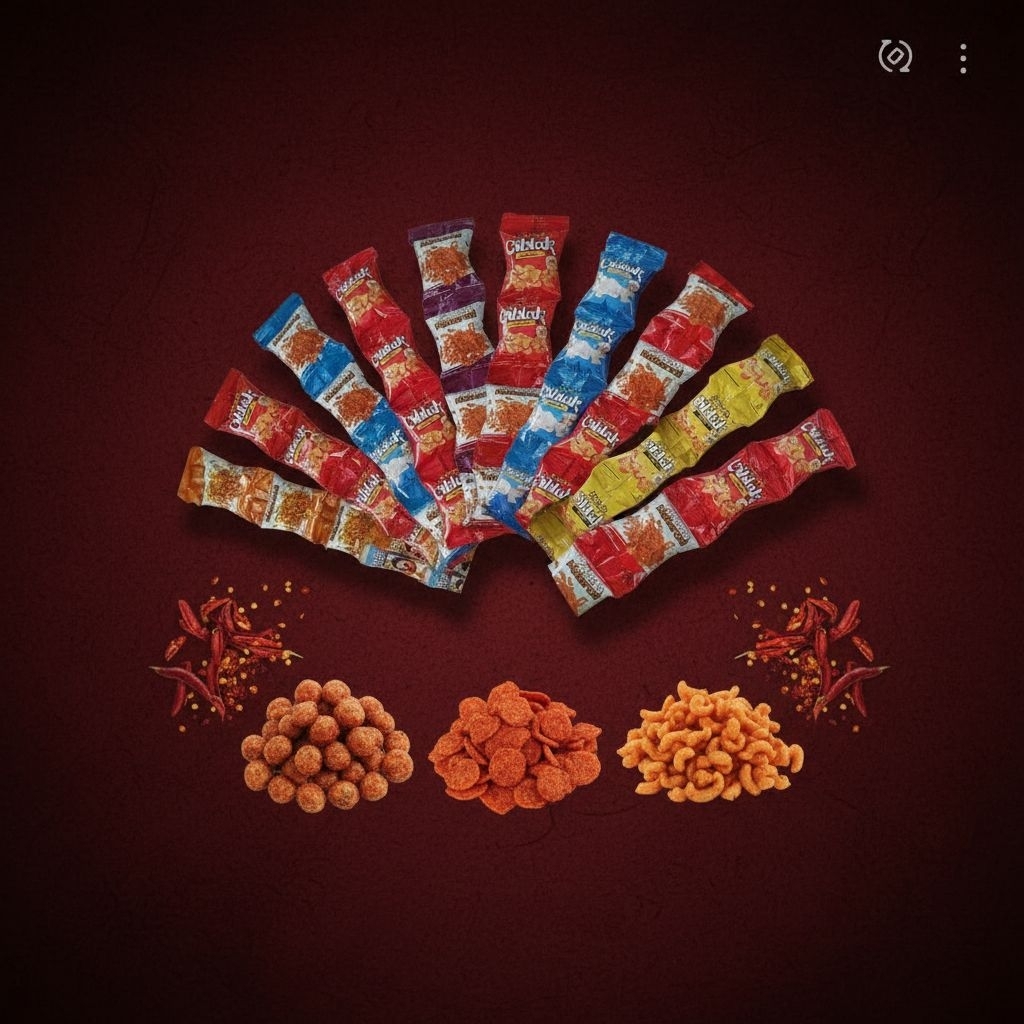 Kaloonaentier Snack Renceng Laris - Ciblak/Makaroni/Pilus Kemasan Renceng An 500-1000An Isi 40 Pcs