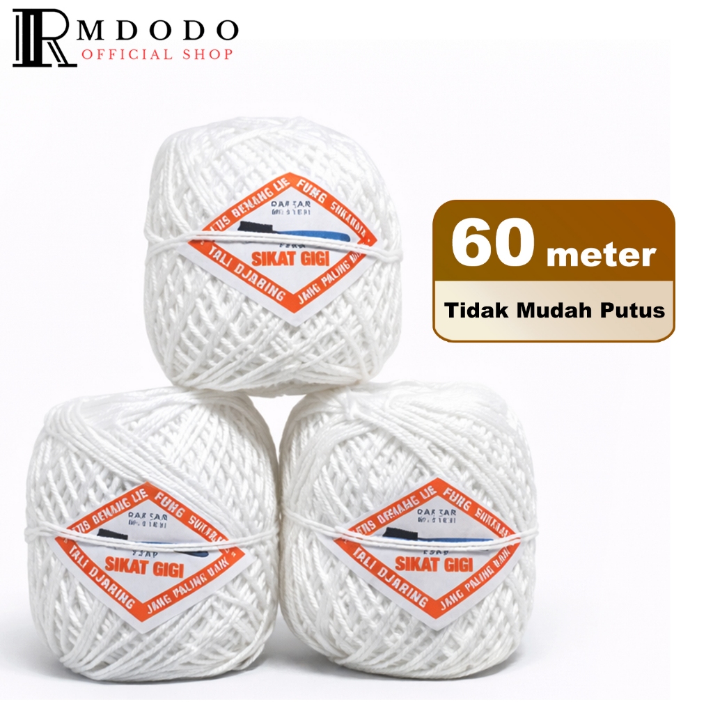 Rmdodo - Benang Wol Lie Fung | Benang Kasur | Tali Jaring | Tali Bakcang Cap Sikat Gigi