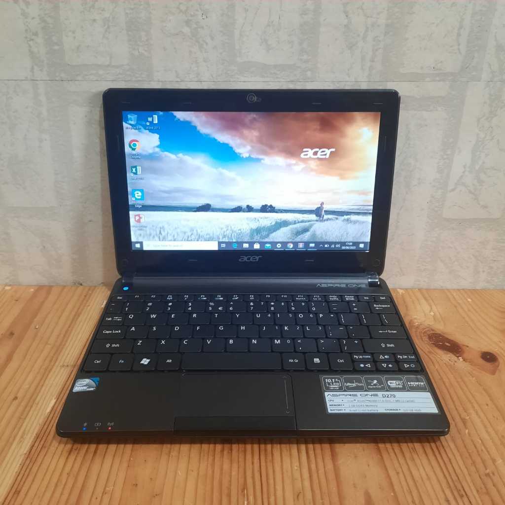READY STOCK Notebook Acer Aspire One D270, Intel Atom-N2600, Ram 2/250Gb