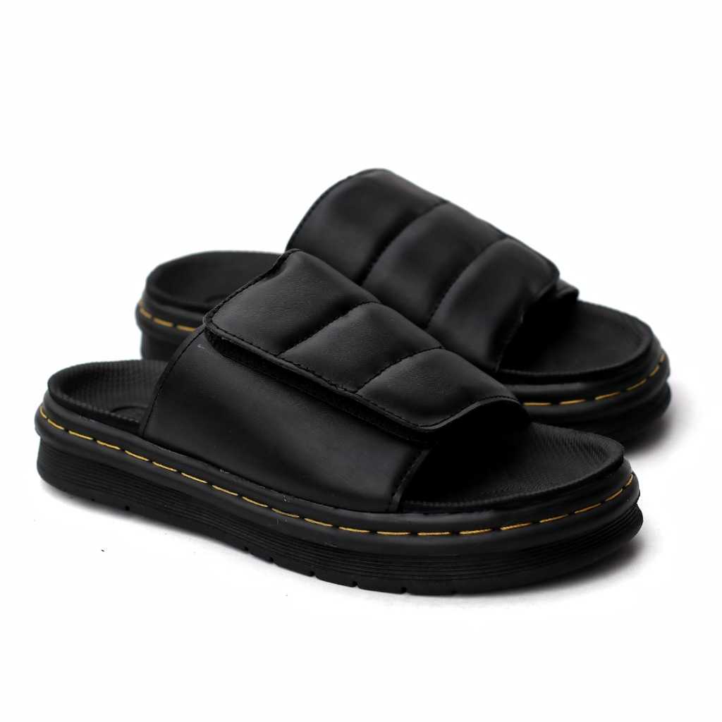 Sandal Slop Hitam Slide Docmart Pria
